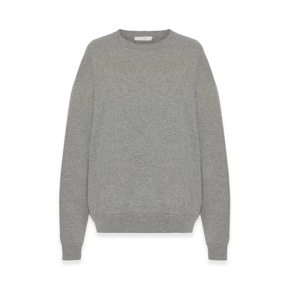 The Row Women's Leora Cashmere Tops "Grey Melange"