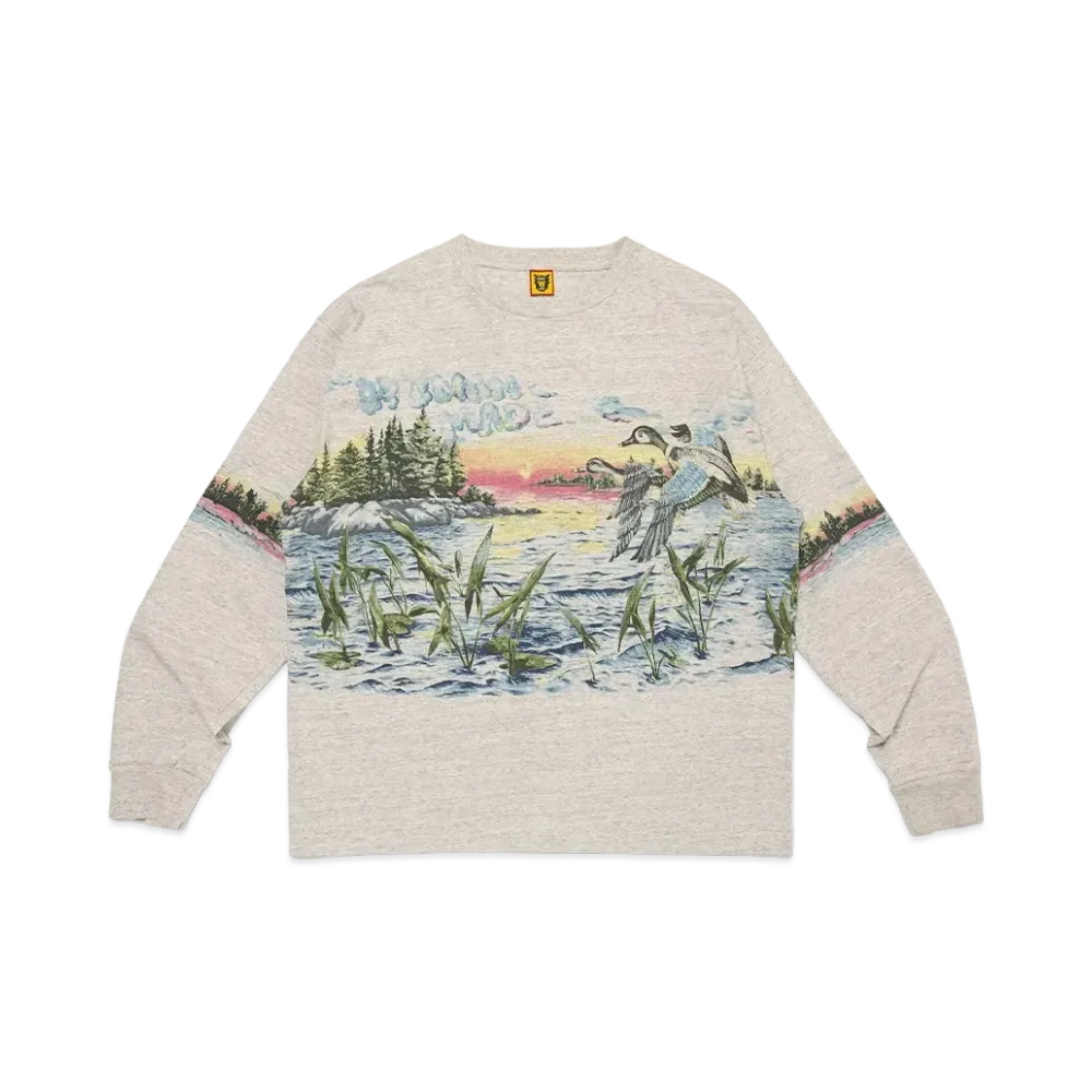 HUMAN MADE Graphic L/S T-Shirt "Gray"