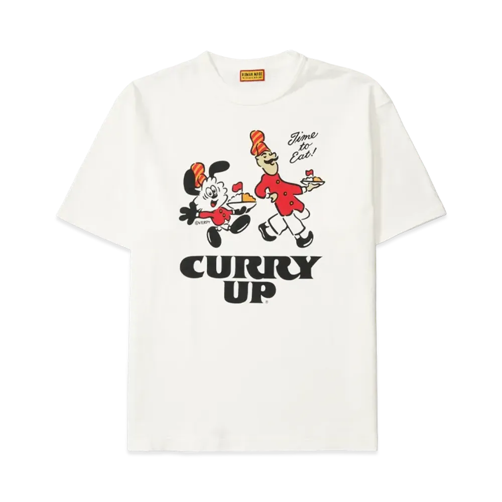 HUMAN MADE x CURRY UP x VERDY Graphic T-Shirt "White"