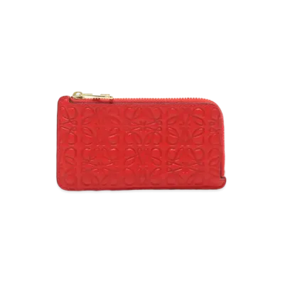 LOEWE Repeat Coin Card Holder "Red"