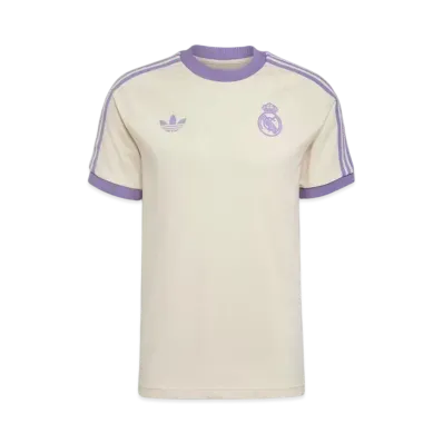 adidas Real Madrid Adicolor Classics Three Stripe Tee "Wonder White/Magic Lilac"