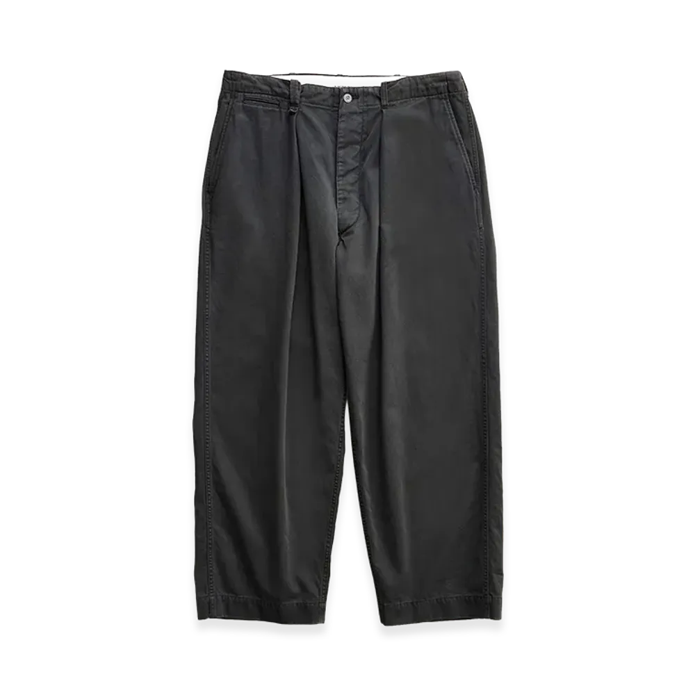 NICENESS Albarn Aged-Effect Resized Chino Trousers "Smoke Grey"