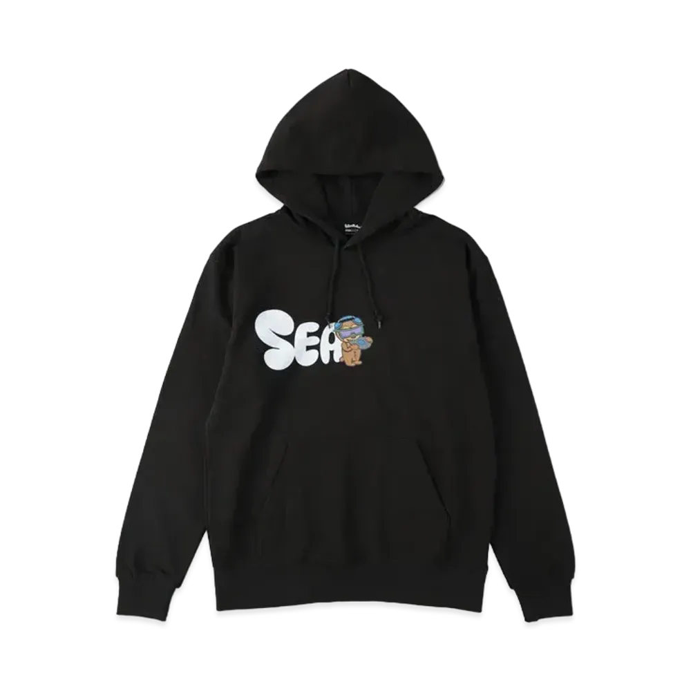 WIND AND SEA x PARAPPA THE RAPPER (PARAPPA & PJ BERRI) HOODIE "Black"