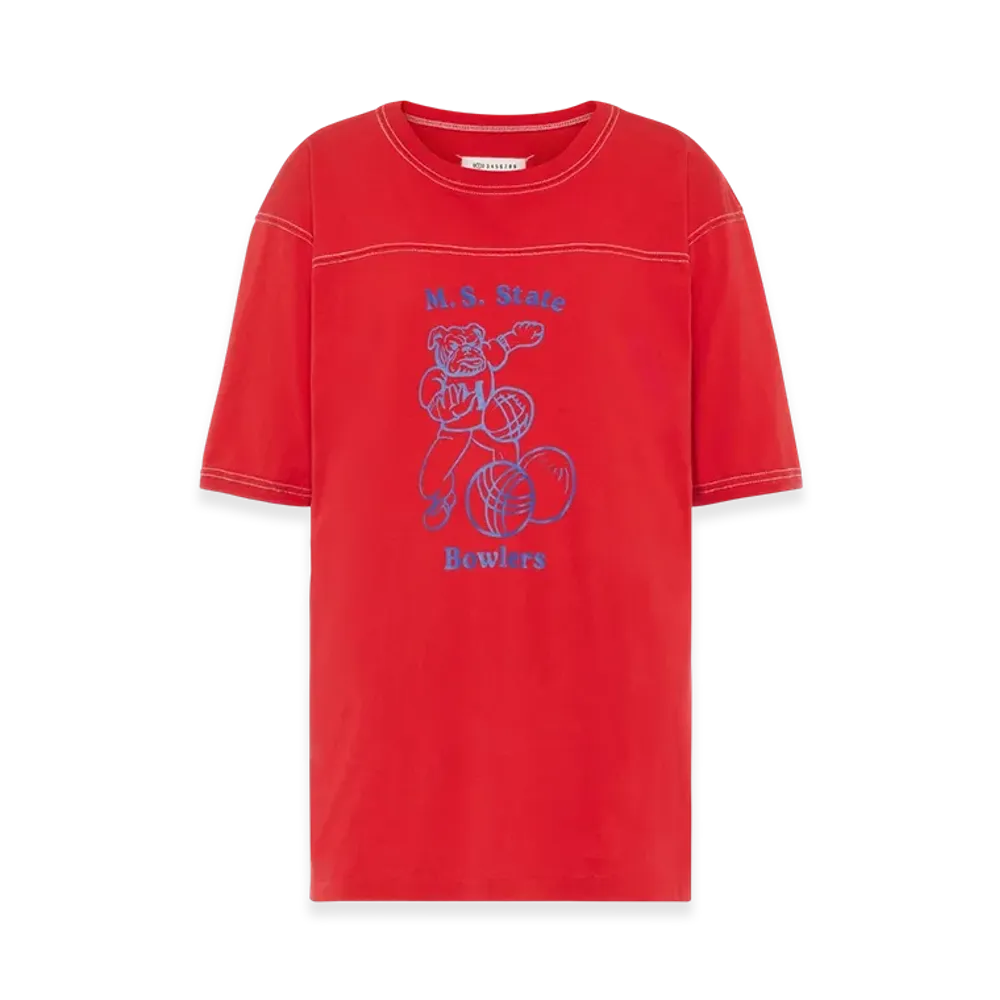 Maison Margiela Cotton Varsity T-Shirt "Red"