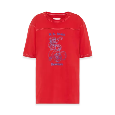 Maison Margiela Cotton Varsity T-Shirt "Red"