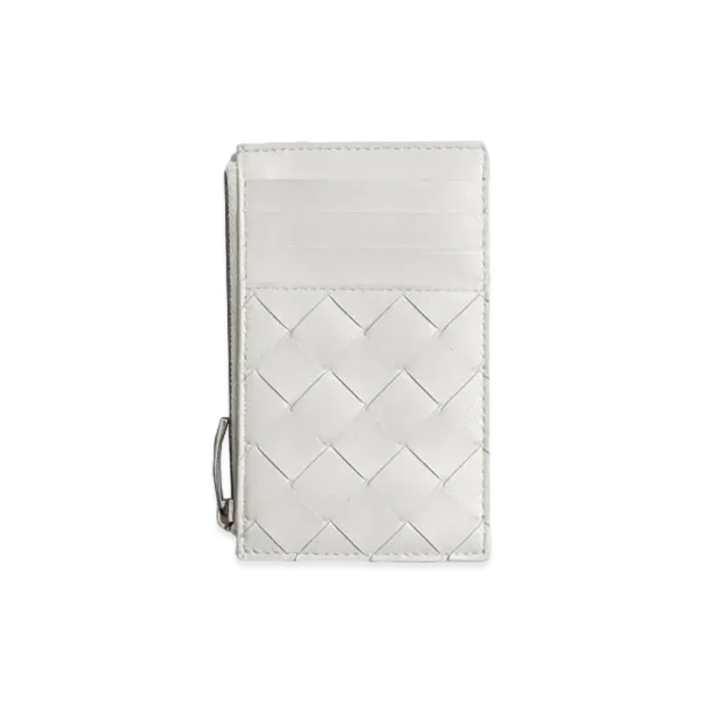 Bottega Veneta Zipped Card Holder With Coin Purse "White"