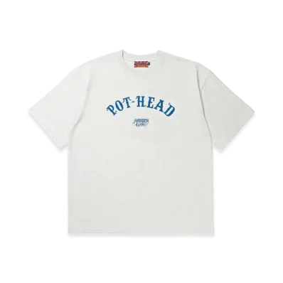 APHRODITEGANG Zig-Zag Pothead S/S Tee "Light Gray"