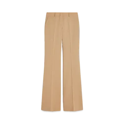 Max Mara Hangal Stretch Wool Flare Pants "Beige"