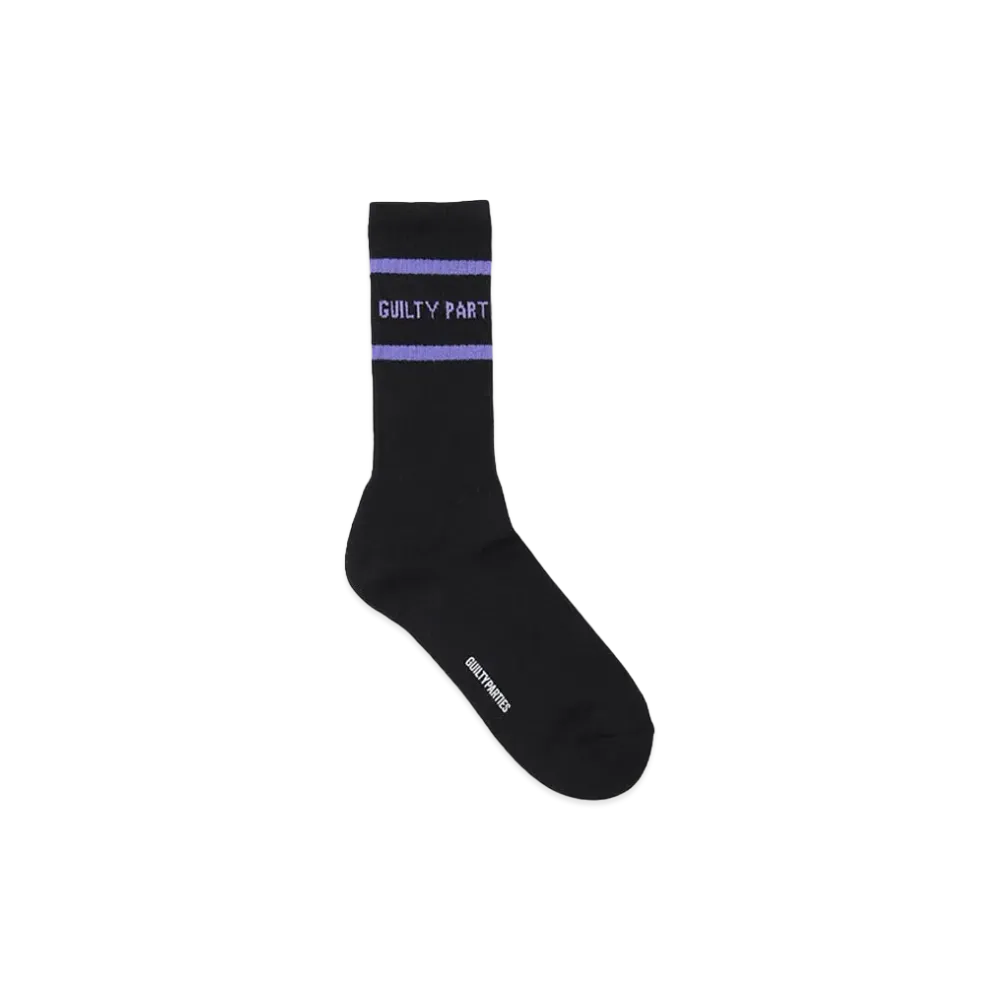 WACKO MARIA Logo Jacquard Socks "Black/Purple"