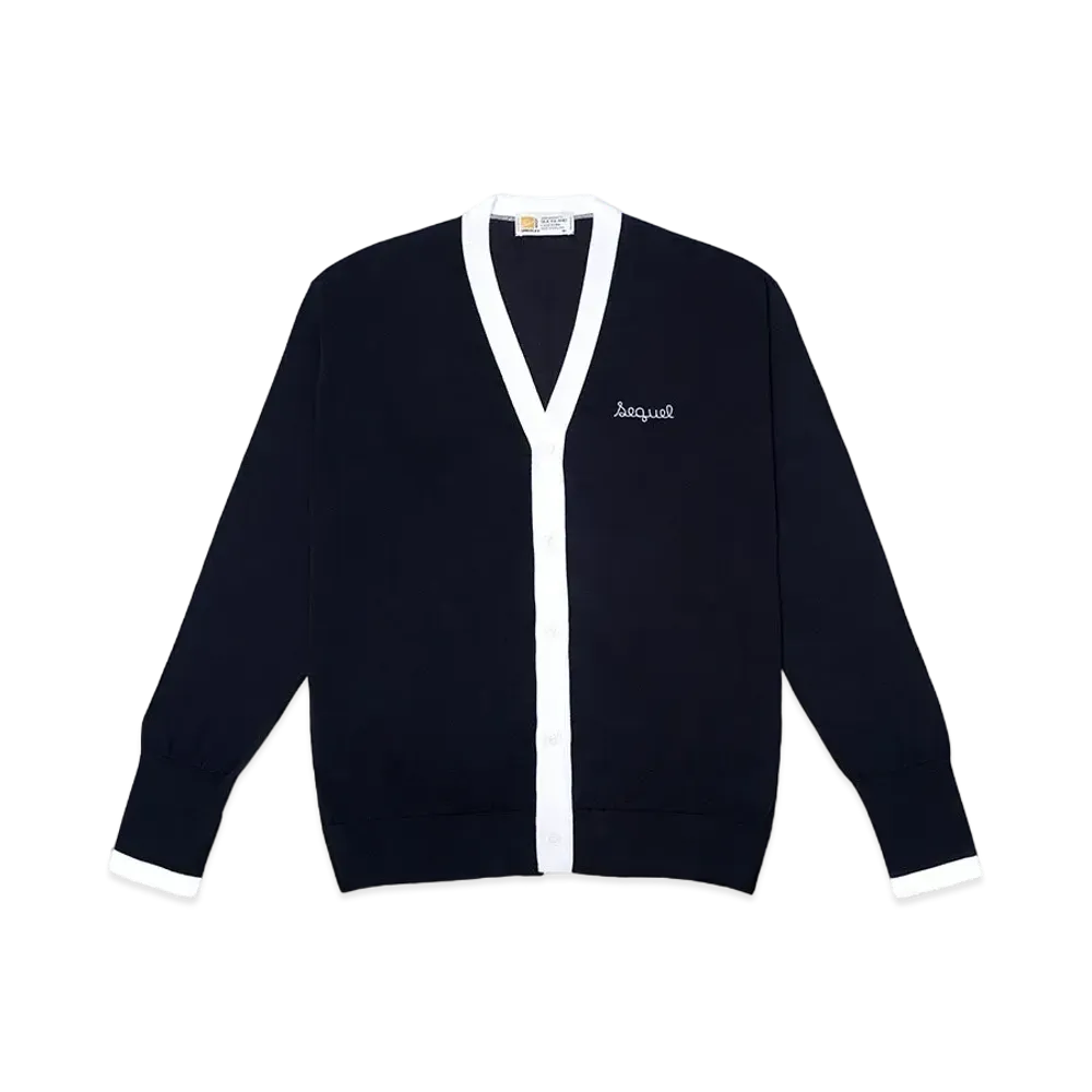 FRAGMENT x SEQUEL x JOHN SMEDLEY V-Neck Cardigan "Navy"