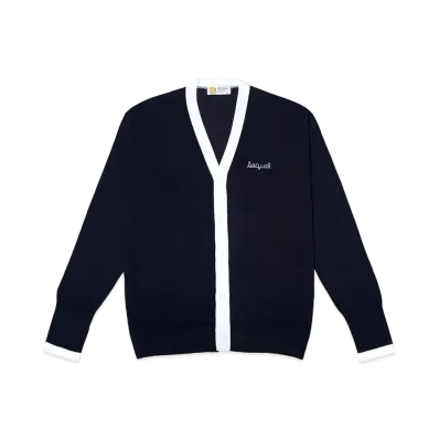 FRAGMENT x SEQUEL x JOHN SMEDLEY V-Neck Cardigan "Navy"