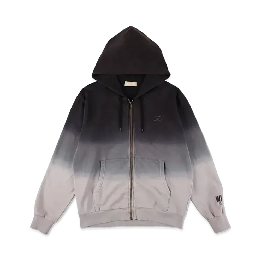 WIND AND SEA Step_Dye Zip-Up Sweat Shirt "Black"