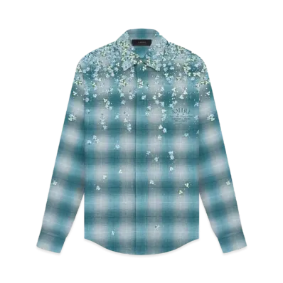 AMIRI Floral Flannel "Blue"