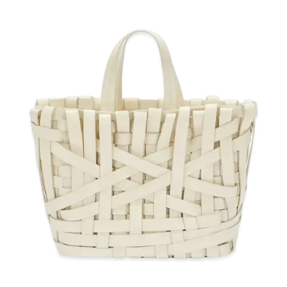 Jil Sander Woven Tote Medium "Eggshell"