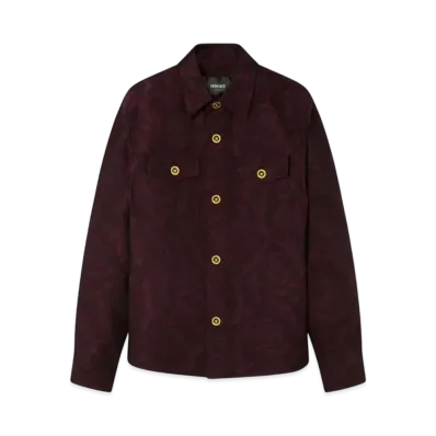 Versace Barocco Jacquard Overshirt "Burgundy"
