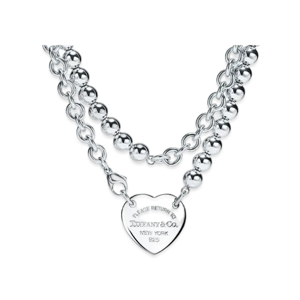 Tiffany & Co. Return to Tiffany Heart Tag Wrap Necklace "Silver"