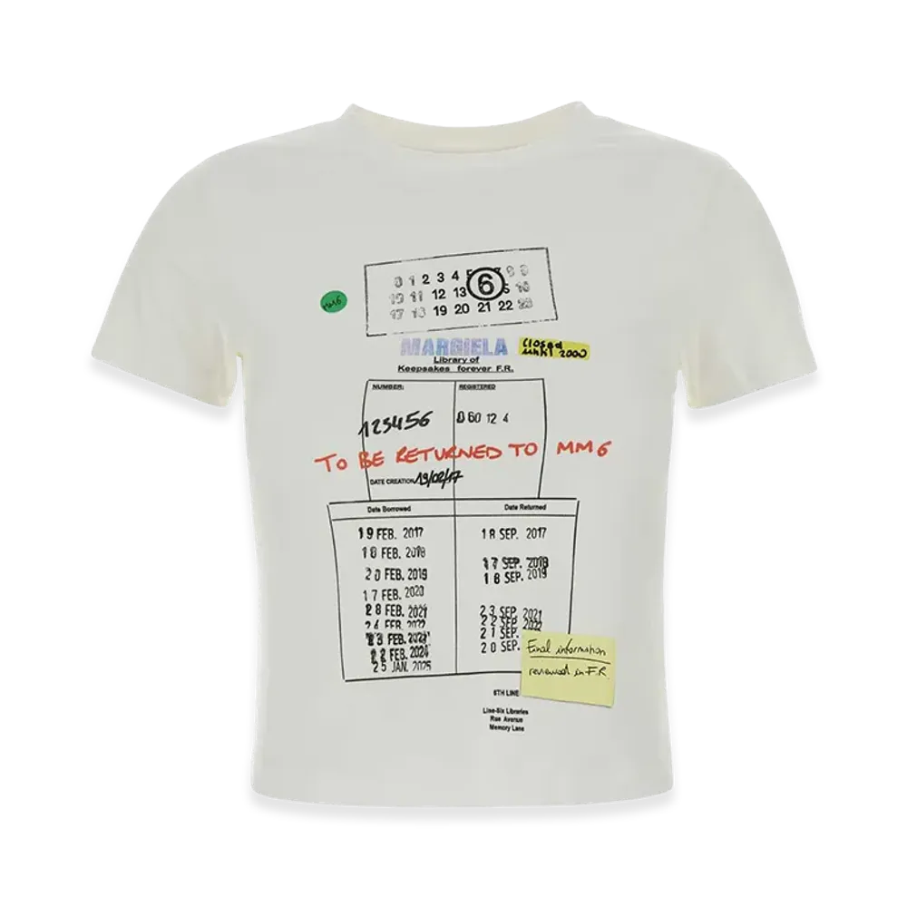 MM6 Maison Margiela Women's Stretch Cotton T-Shirt "White"