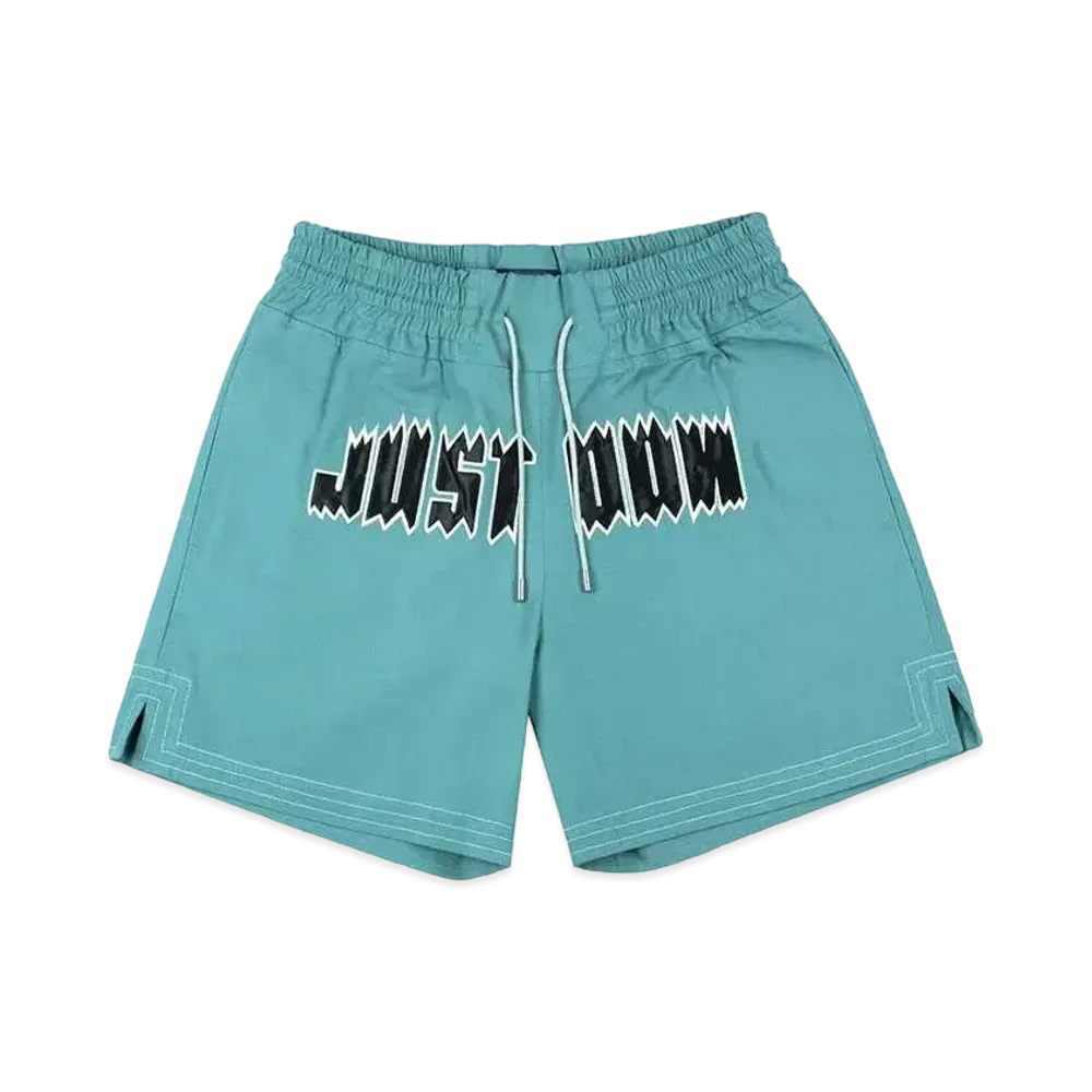 Just Don Islanders Logo Shorts "Duck Egg Blue"