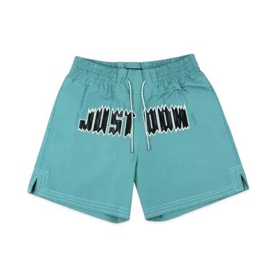 Just Don Islanders Logo Shorts "Duck Egg Blue"