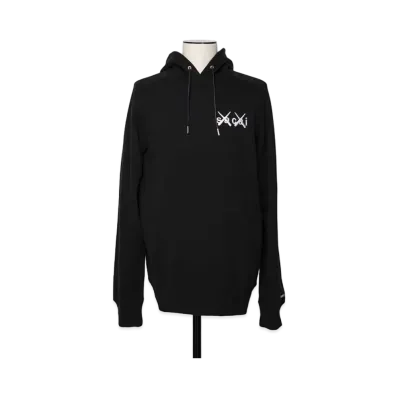 sacai KAWS Embroidery Hoodie "Black"