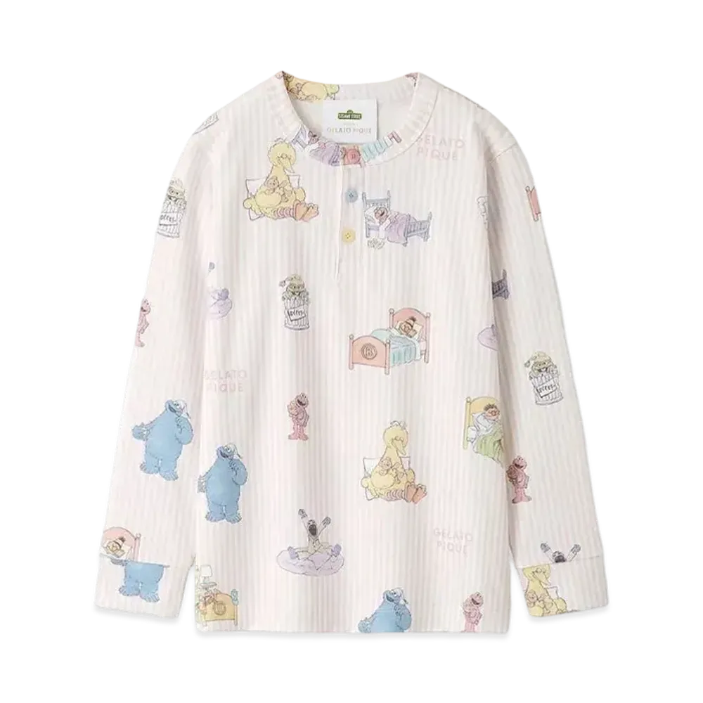 GELATO PIQUE x Sesame Street All-Over Pattern Pullover (Kids) "Pink"