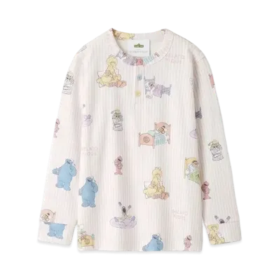 GELATO PIQUE x Sesame Street All-Over Pattern Pullover (Kids) "Pink"