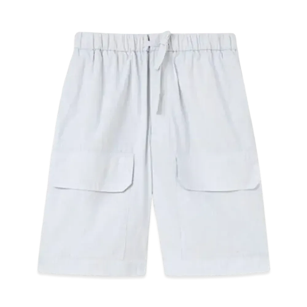 Jil Sander Shorts Relaxed-Fit Striped Cotton With Large Patch Pockets "Mariniere"