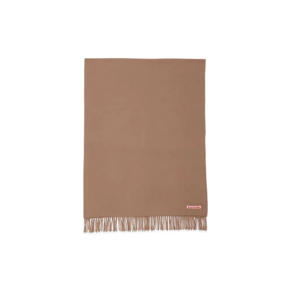 Acne Studios Fringed Wool Scarf - Oversized "Neon Green"