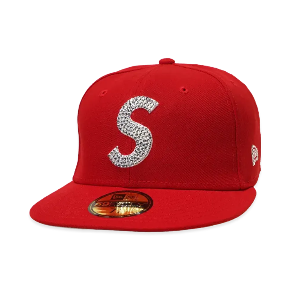 Supreme x Swarovski S Logo New Era "Red"