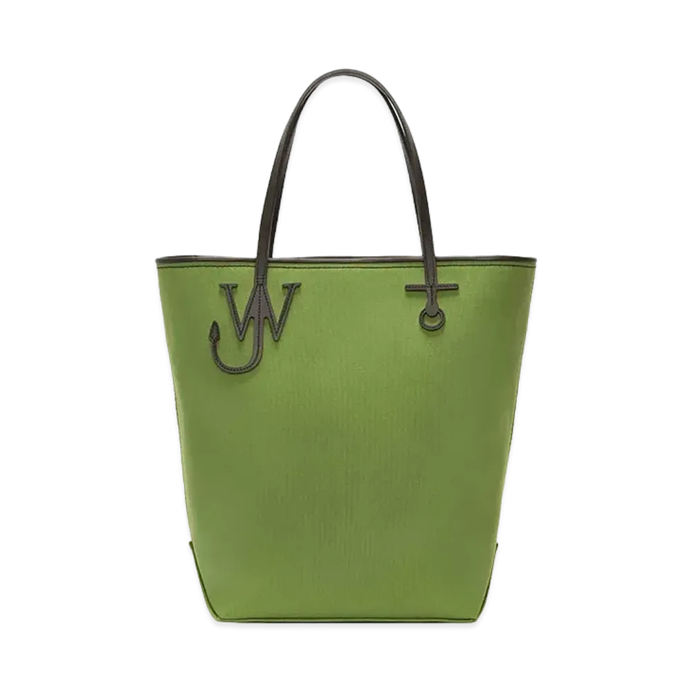 JW ANDERSON Tall Anchor Tote - Canvas Tote Bag "Green/Brown"