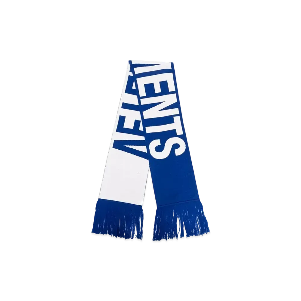 VETEMENTS Knit Scarf "Blue"
