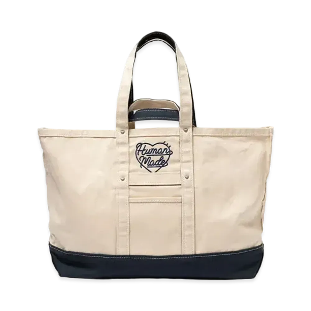 HUMAN MADE Heavy Canvas Tote Large "Navy"