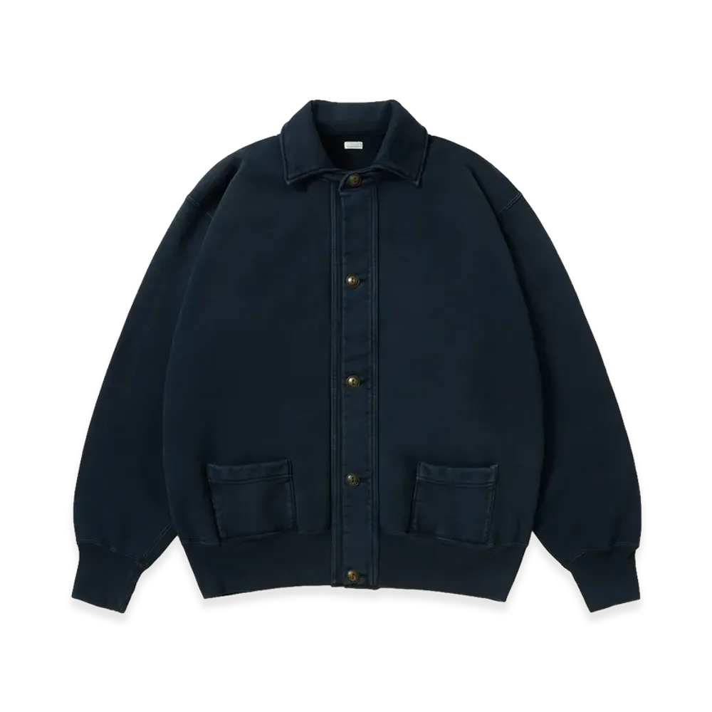 A.PRESSE x BIOTOP Vintage Sweat Cardigan "Navy"