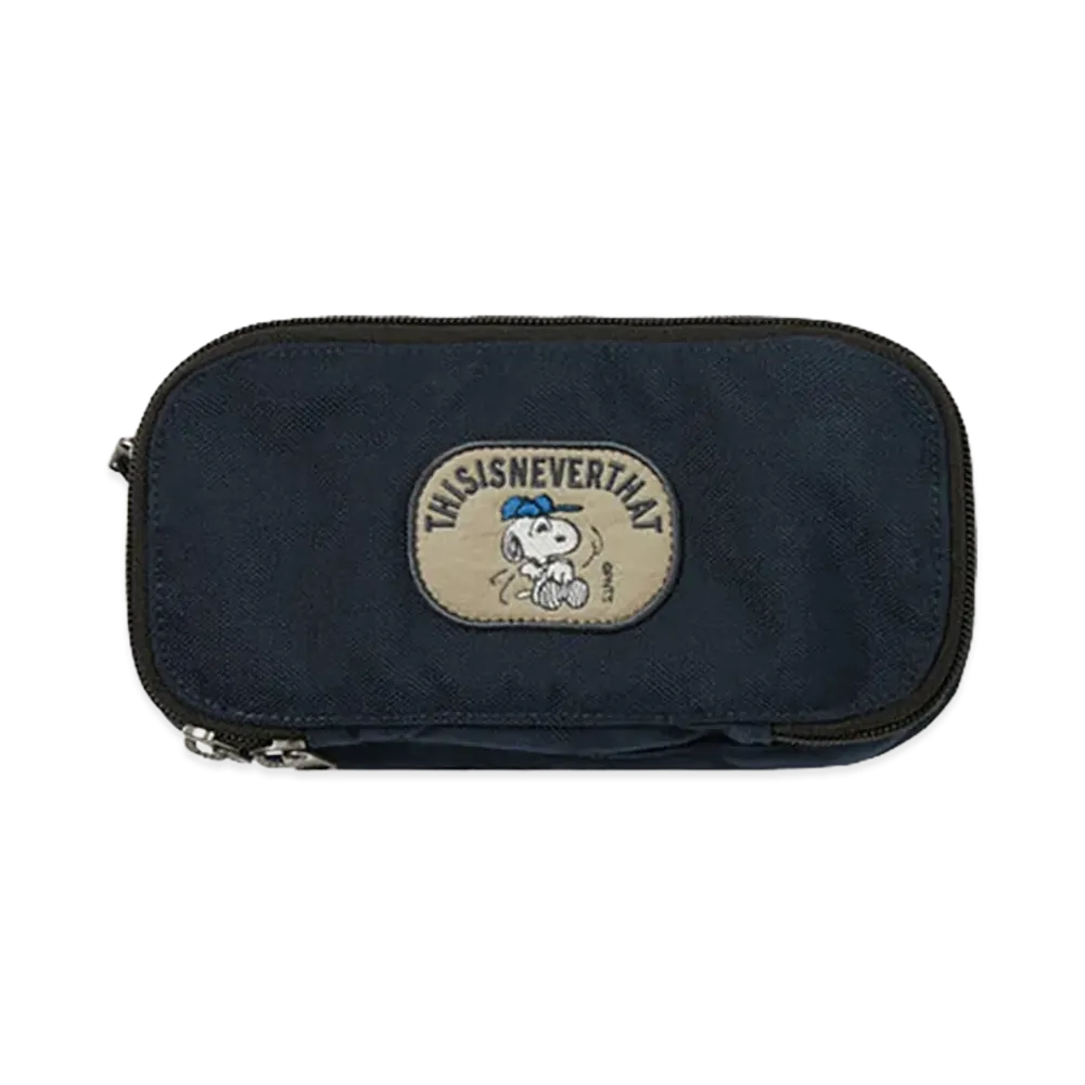 thisisneverthat x PEANUTS Multi Zip Pouch "Navy"