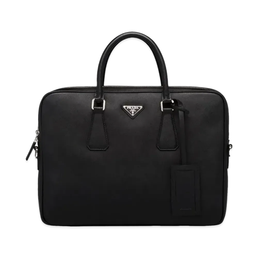 PRADA Saffiano Leather Tote Bag "Black"