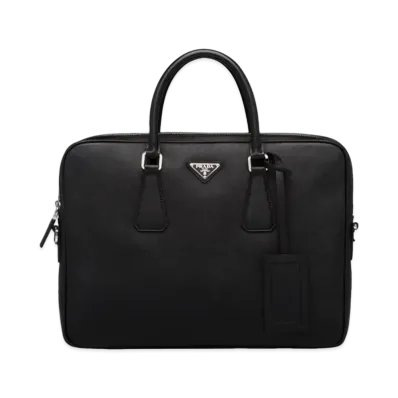 PRADA Saffiano Leather Tote Bag "Black"