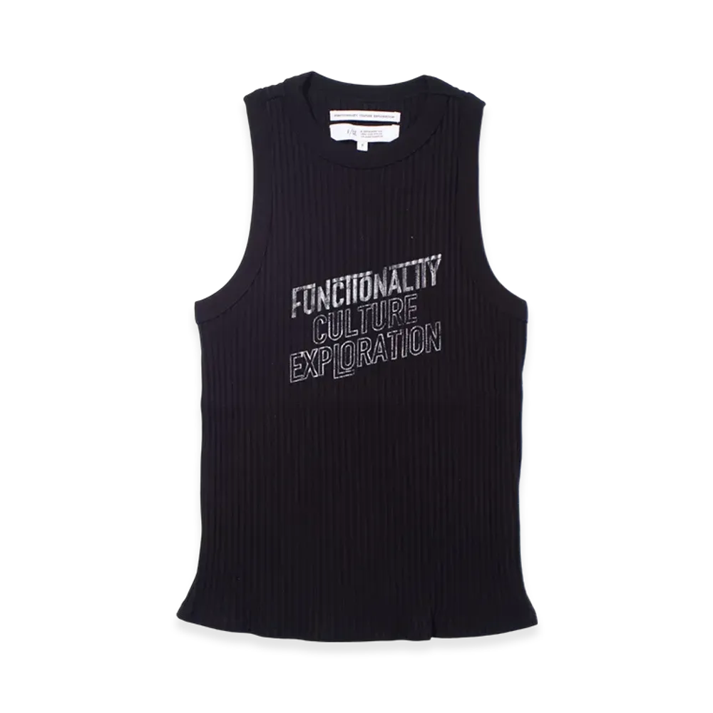 F/CE. Vintage Wide Rib Tank Top "Black"