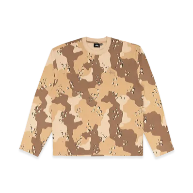 Stussy Heavy Washed LS Crew "Desert Camo"