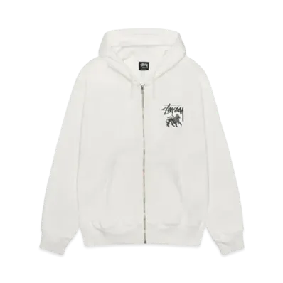 Stussy Rasta Lion Pigment Dyed Zip Hoodie "Natural" (FA24)