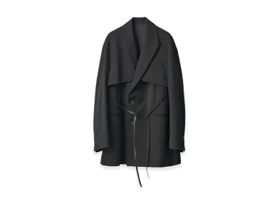 ssstein Oversized Lapeled Combination Jacket "Black"