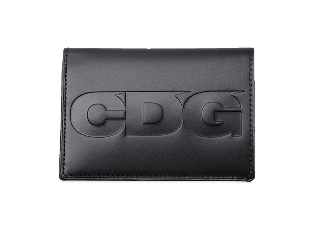 COMME des GARCONS CDG Wallet3 / Embossed Logo "Black"