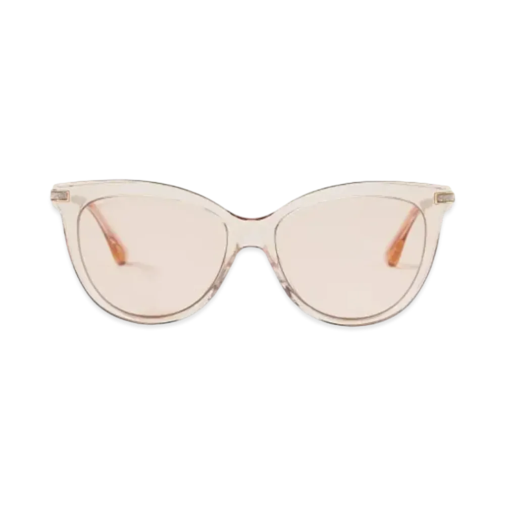 Jimmy Choo Axelle Acetate Metal Cat Eye Sunglasses With Mirror Lens "Gold Nude/Copper Gold"