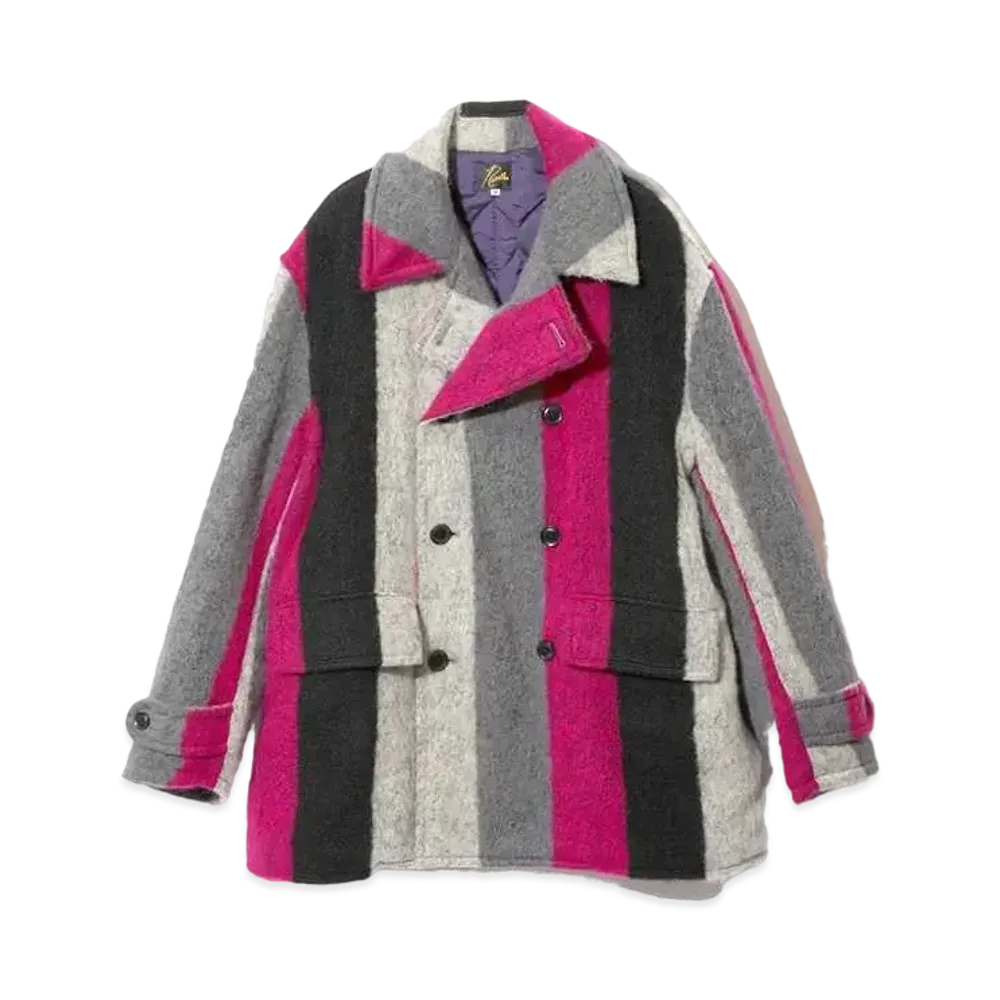 Needles Pea Coat - Shaggy Multi Stripe "Multi"