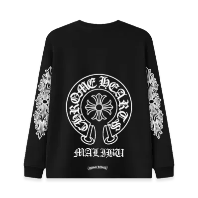 Chrome Hearts Malibu Exclusive Horseshoe L/S T-Shirt "Black"