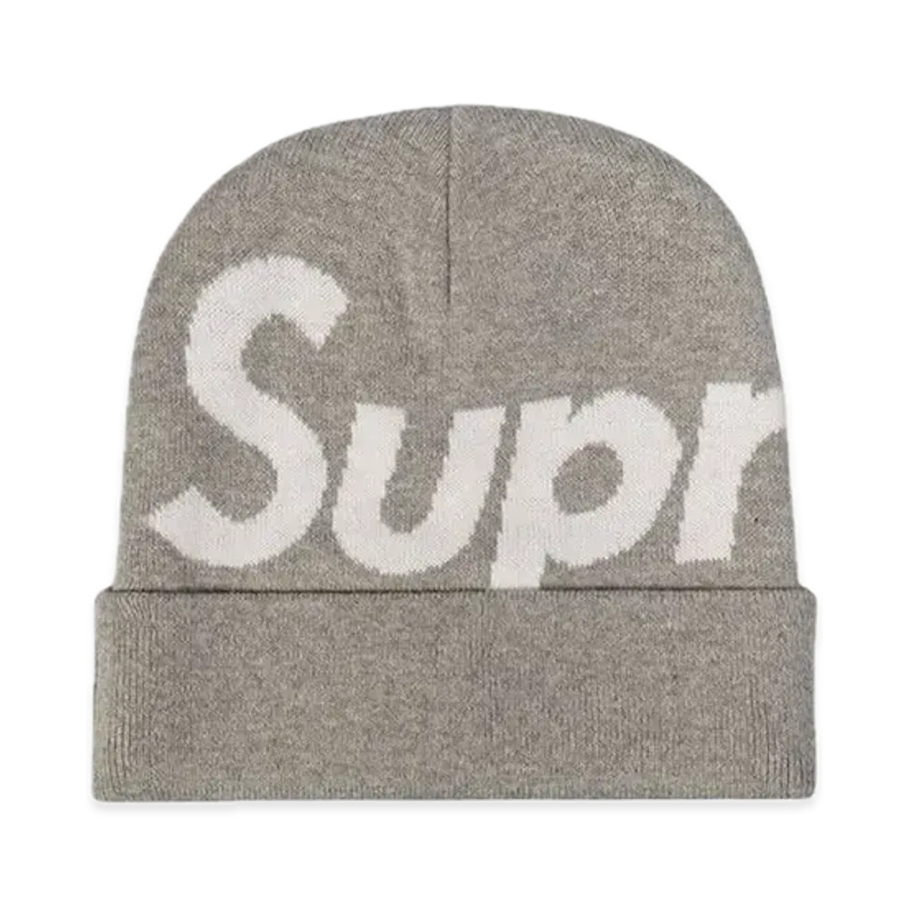 Supreme Big Logo Beanie "Grey"