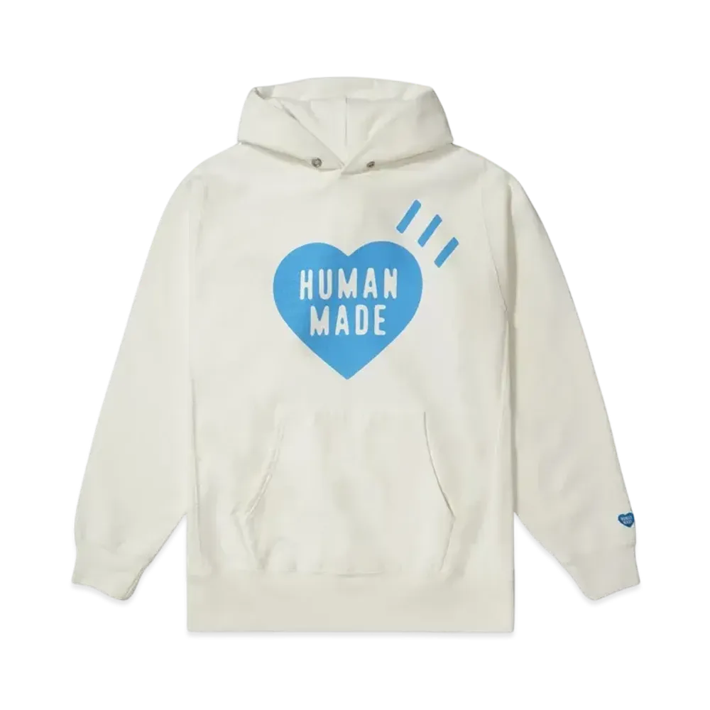 HUMAN MADE Heart Heavyweight Hoodie Offline Store / Blue "White"