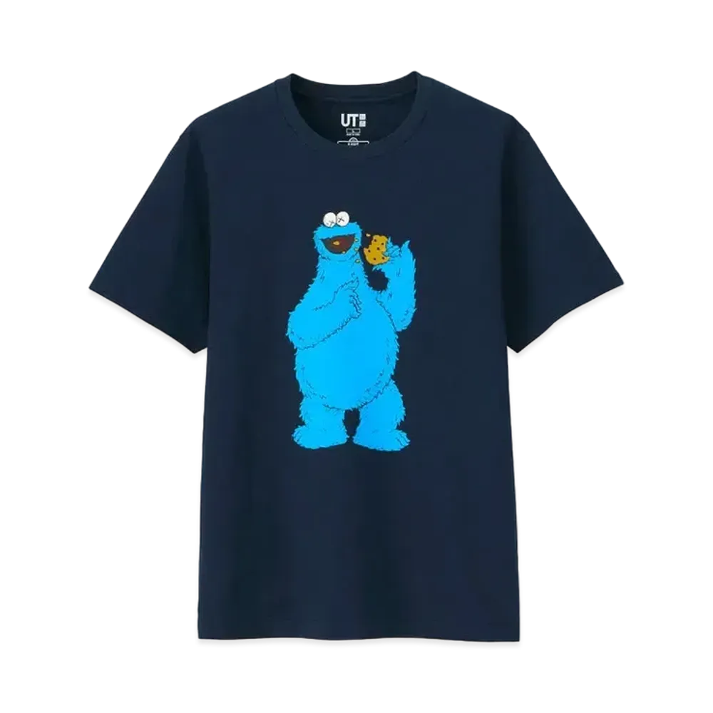 KAWS x Uniqlo x Sesame Street Cookie Monster Tee "Navy"