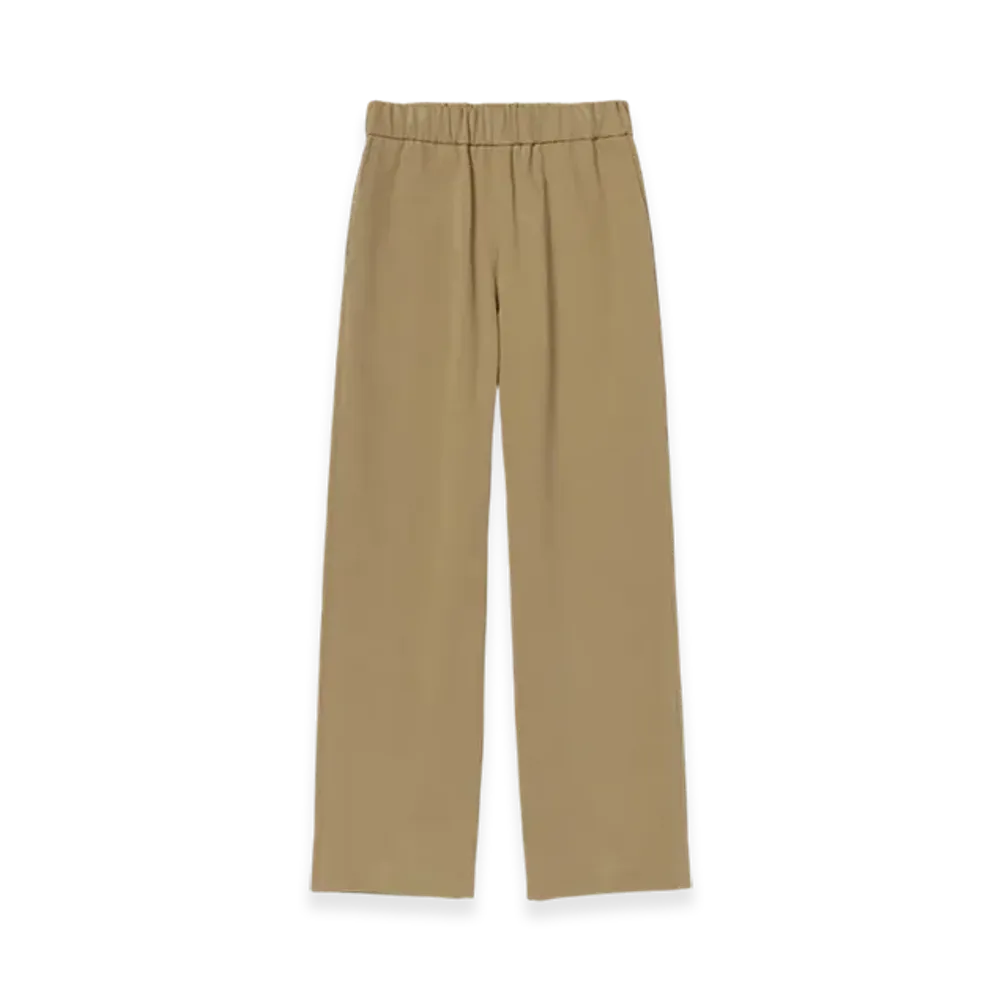 AURALEE Washed Heavy Chino Easy Pants "Light Brown"