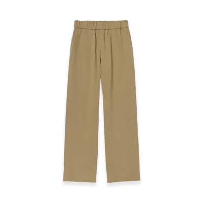 AURALEE Washed Heavy Chino Easy Pants "Light Brown"