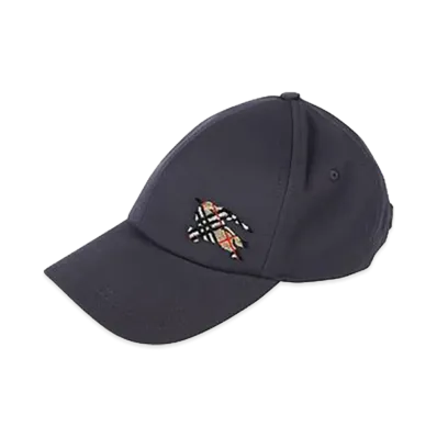 Burberry Classic 6Panel Baseball Cap With Embroidered "Navy"